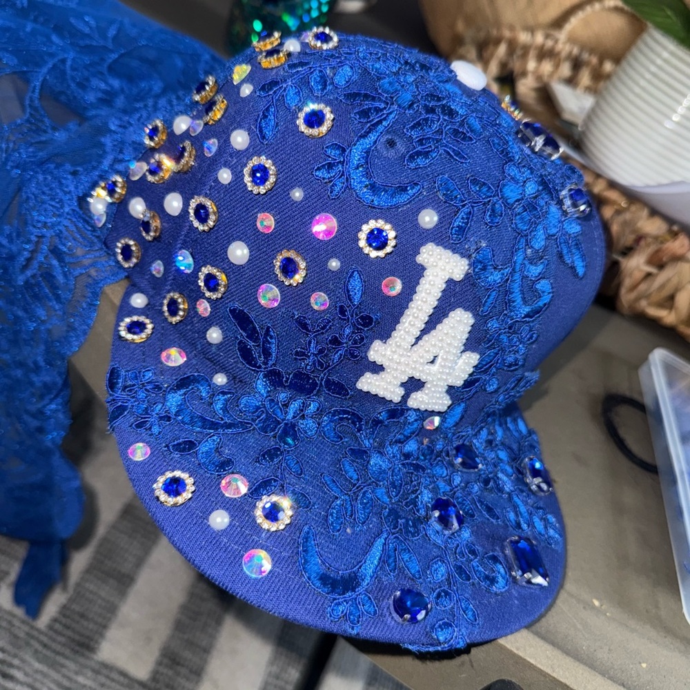 Blue LA DOGERS  NEW ERA CUSTOM HAT